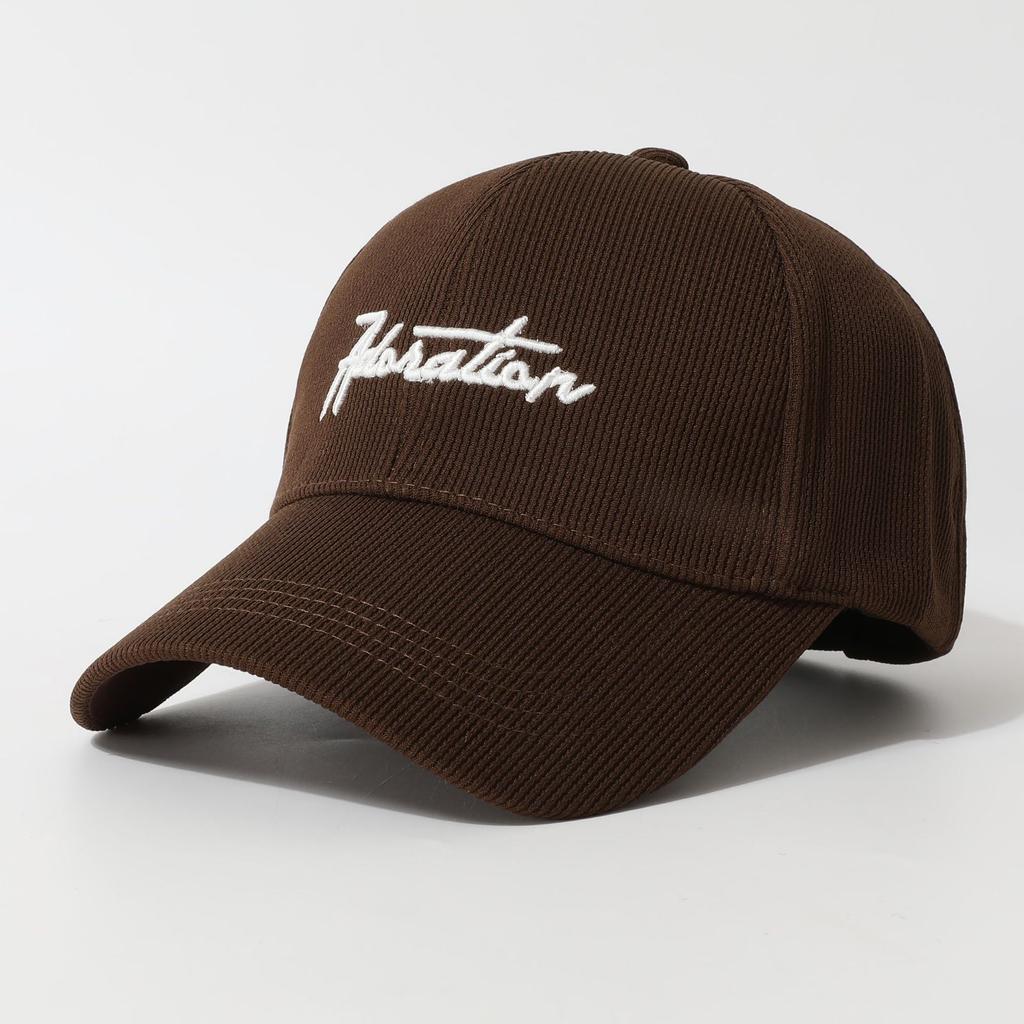 Embroidered Letters Plus Velvet Baseball Hat for Women Autumn and Winter Casual Versatile Thickened Warm Peaked Cap for Men Showing Small Face