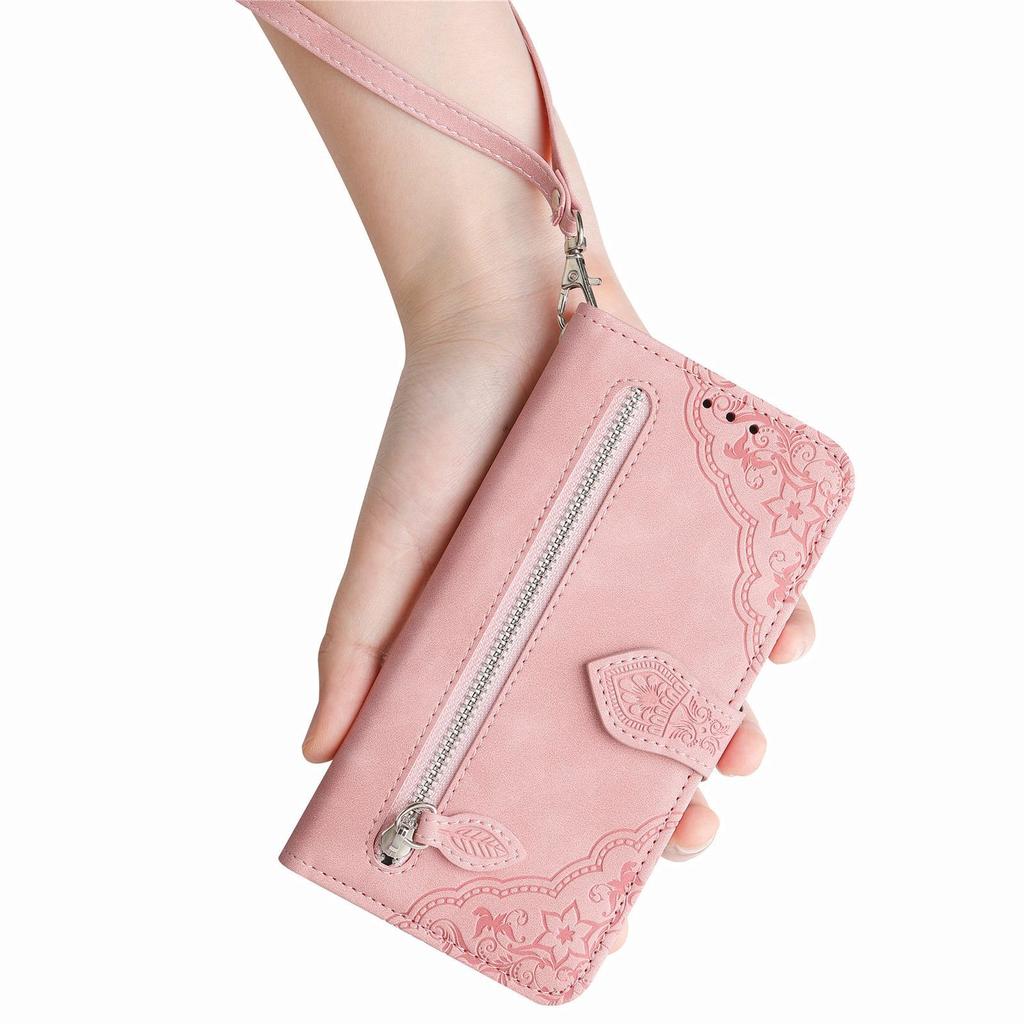Leather Wallet Flip Case for Samsung Galaxy A54 A34 A24 A53 A33 A72 A52 A23 4G 5G with Zipper Pocket Cover