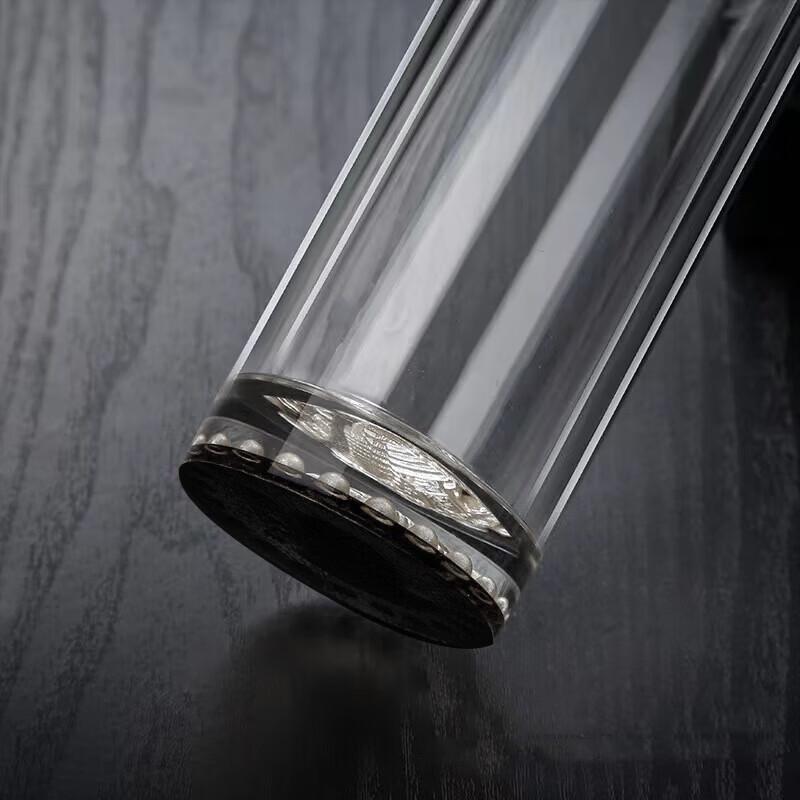 YUZUN Double Wall Glass Tea Bottle with Infuser