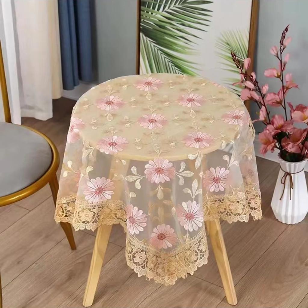 Überzugstoff Samt Spitze Bestickte Tischdecke Nachttisch, TV Kühlschrank Kaffeetisch Teeservice Staubschutzstoff