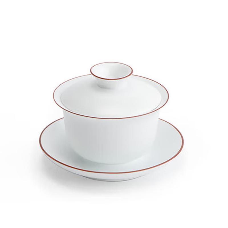 Nanshan Xiansheng Cream White Ceramic Gaiwan