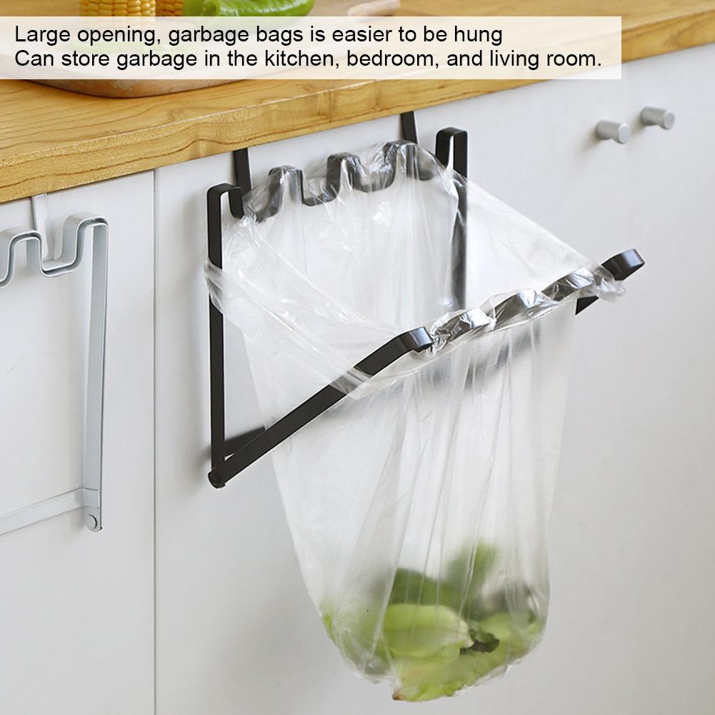 Household Waste Garbage Bag Hanging Rack Rubbish Bag Holder Kitchen Cabinet Accessory