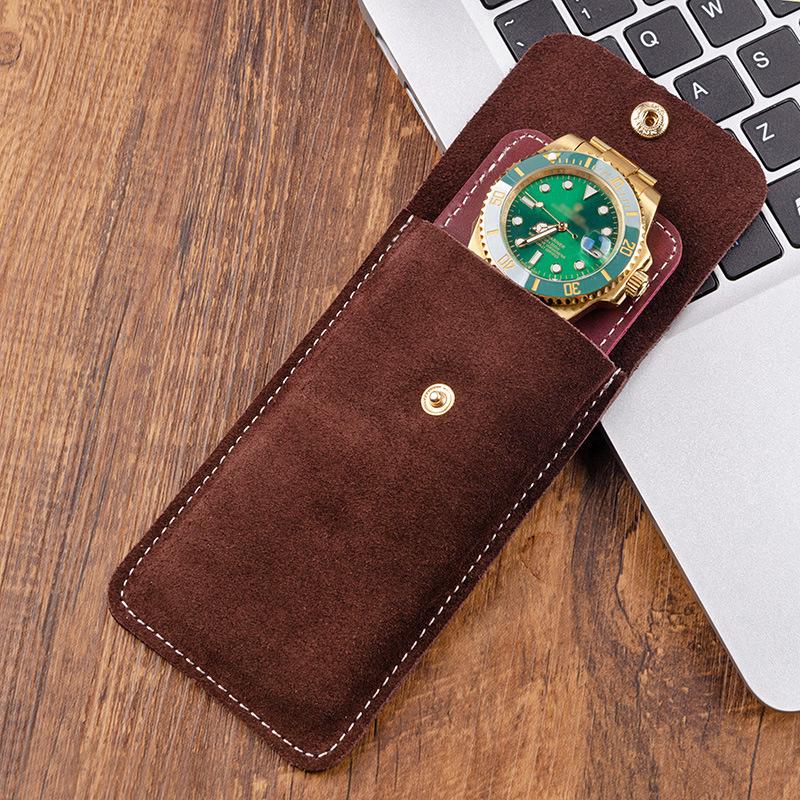 

Зеленый Призрак Кожа PU Дорожный Чехол для Часов: Портативная сумка для защиты механических часов хаки