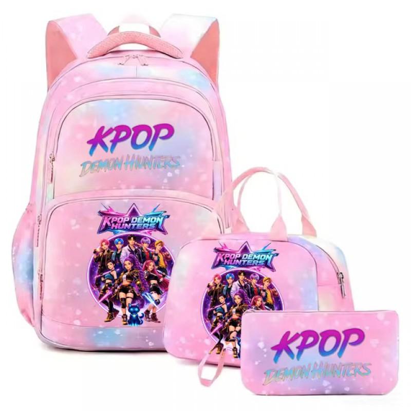 K-Pop Inspired Dual Compartment Backpack Teen Girls - Large Capacity 75L School Bag With Lunch Pouch Laptop Sleeve