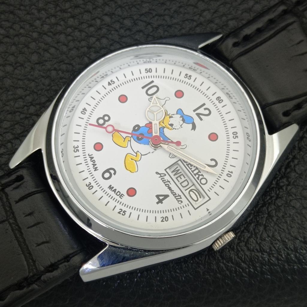 REFURBISHED VINTAGE SEIKO AUTOMATIC 6309A JAPAN MENS WHITE DIAL WATCH a443051-1