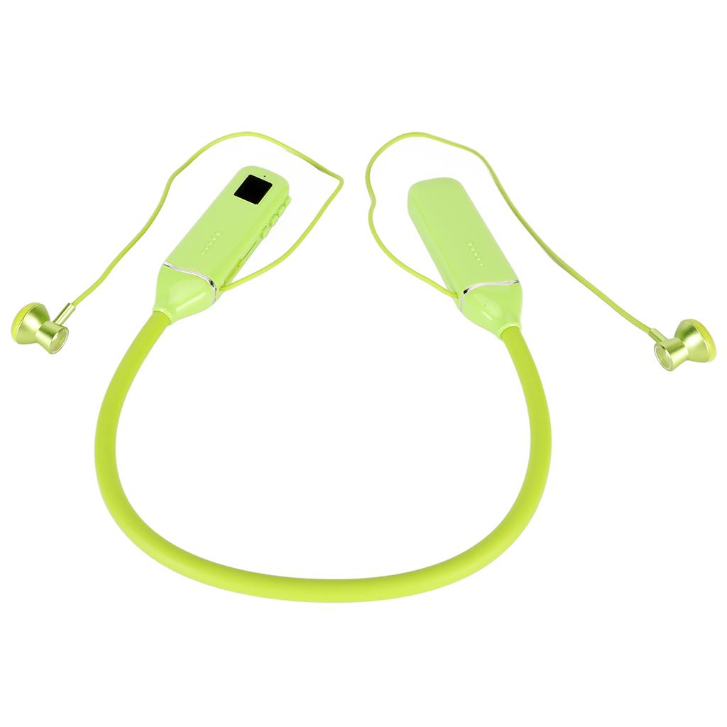Bluetooth Neckband Headphone LED Power Display Memory Card Playback Magnetic Earbuds Headset with