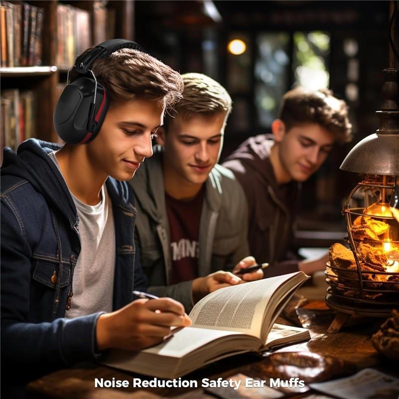 Noise Reduction Ear Muffs NRR 28dB, Hearing Protection for Adults Kids Autism, Sound Proof for Shooting Mowing Construction