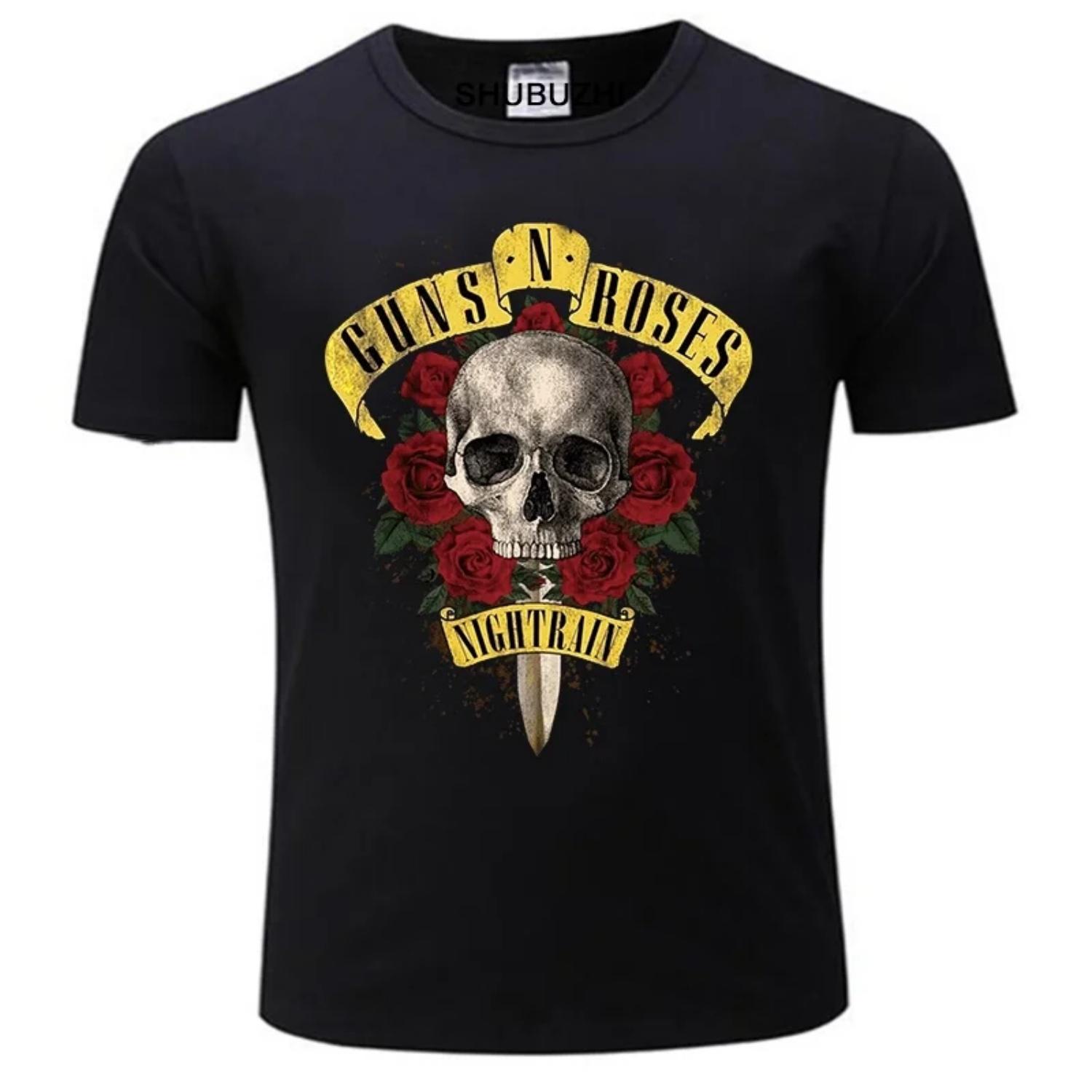 

Мужская футболка с принтом Guns And Roses Летний тренд Крутой дизайн Короткий рукав Свободная Круглый вырез Дышащая Удобная Мужские Топы S разноцветный