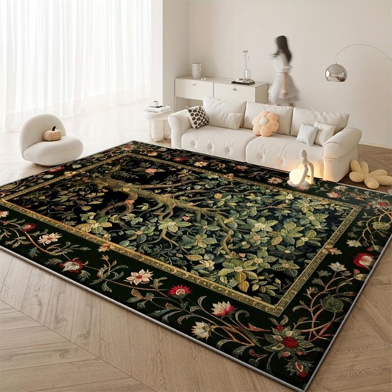 Vintage Printed Mat Suitable for Dining Family Office Luxury Retro Style Soft Comfortable for Living Room, Bedroom, and Kitchen