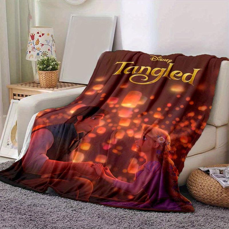 1pc, Disney Tangled Rapunzel & Flynn Rider Romantic Scene Throw Blanket Home Decor, Couch, Outdoor, Gift Idea, Flannel, Bed, Living Room, Travel