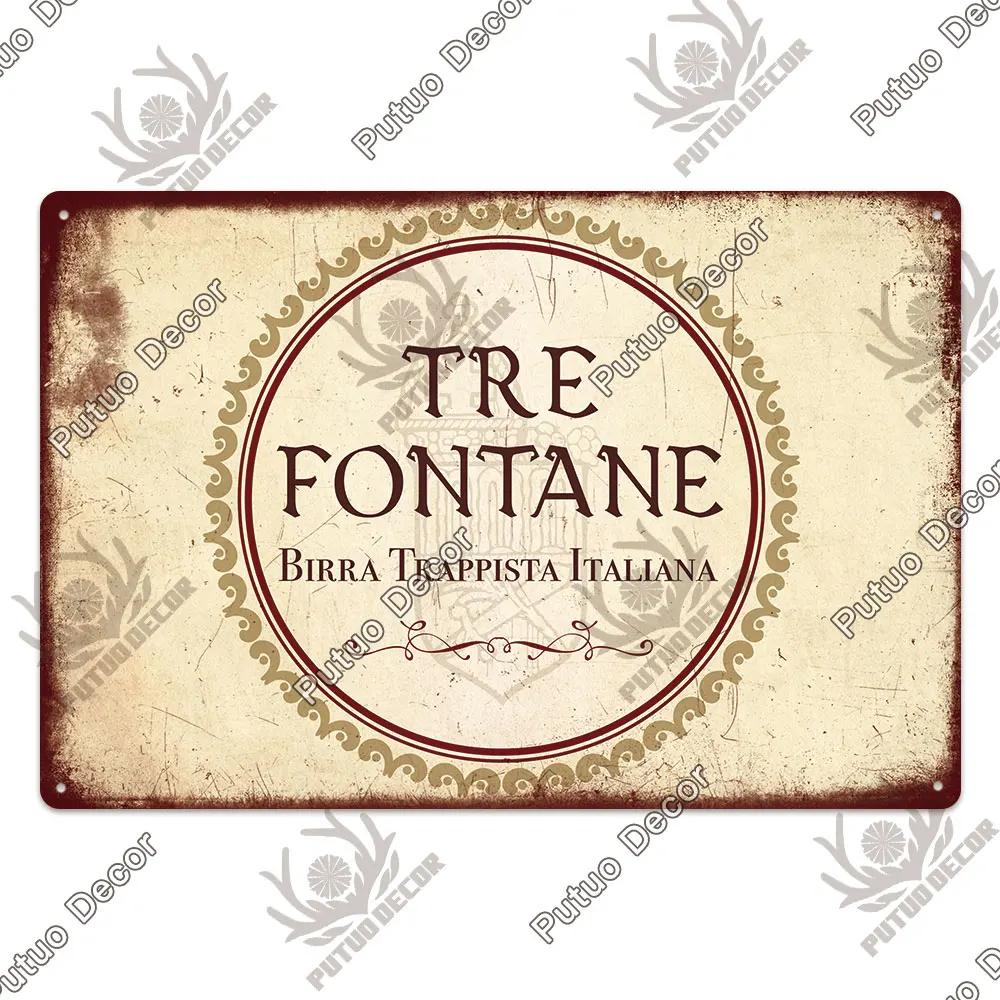 Putuo Decor Belgium Beer Plaque Metal Vintage Tin Sign Metal Sign Decorative Plaque Wall Decor Pub Bar Man Cave Club Decoration