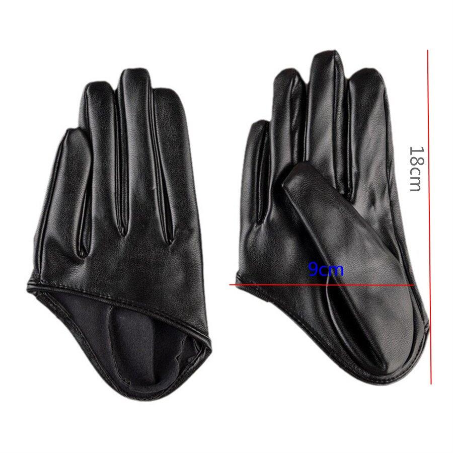 Half Palm Leather Gloves, Stylish Finger Gloves for Party, Wedding & Photography Cosplay & Driving
