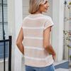Women's Summer Round Neck Short Sleeve Knit Sweater Pullover Vest
