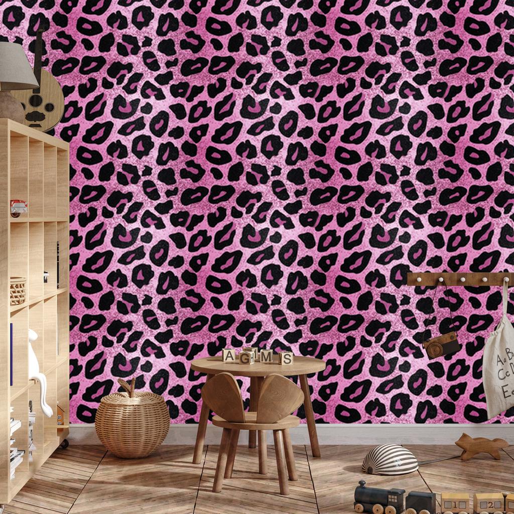 Pink glitter leather wallpaper purple and black 50x1000