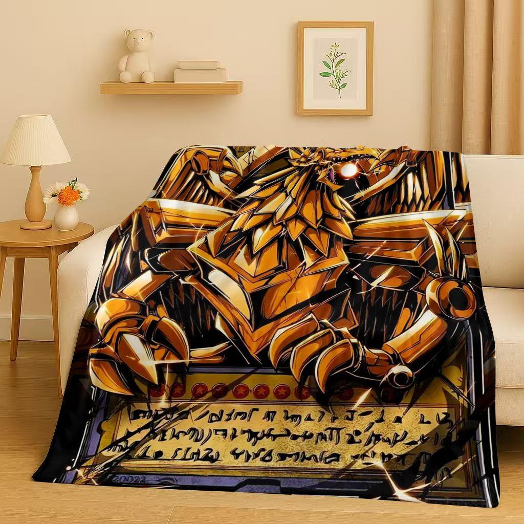 Winged Dragon of Ra Yu-Gi-Oh MONSTER CARD Cartoon Flannel Blanket,Soft Warm Plush Throw for Home Bedroom Bed Sofa Cover Office