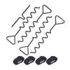 Ground Anchors Multifunctional Steel Stakes Anchor Kit for Trampoline Shed Swing Tent Black