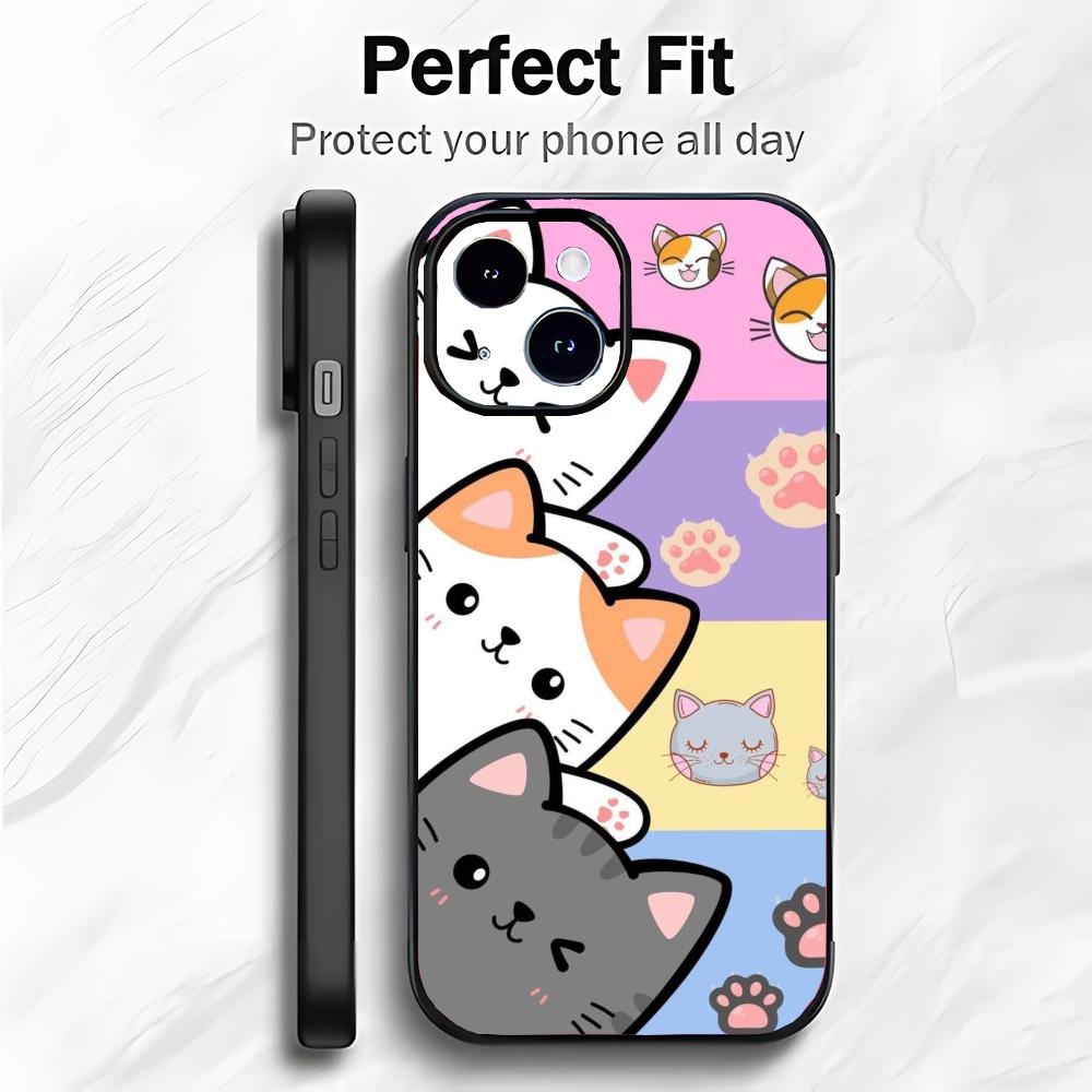 Cute cat life emoticon pack Phone Case Phone Case Soft Packaging Lightweight For iPhone17 16 15 14 13ProMax