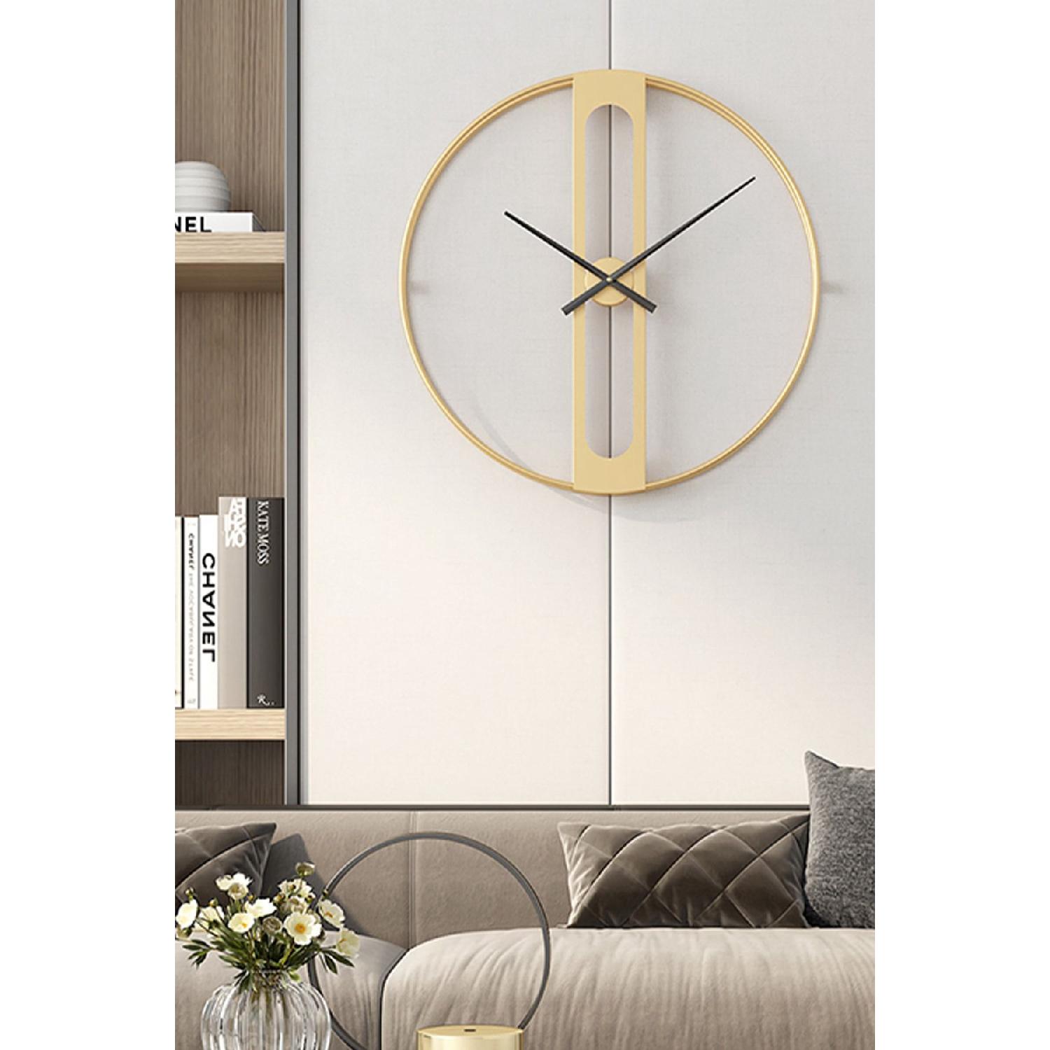 

Medium Size - Gold - Ahsen Gold Clock - Metal Wall Clock золотой