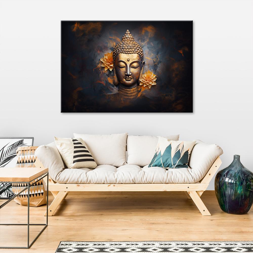Canvas print, Gold buddha abstract