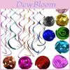 Spirales tourbillonnantes suspendues multicolores vibrantes 6 pièces pour des célébrations d'anniversaire et de mariage époustouflantes