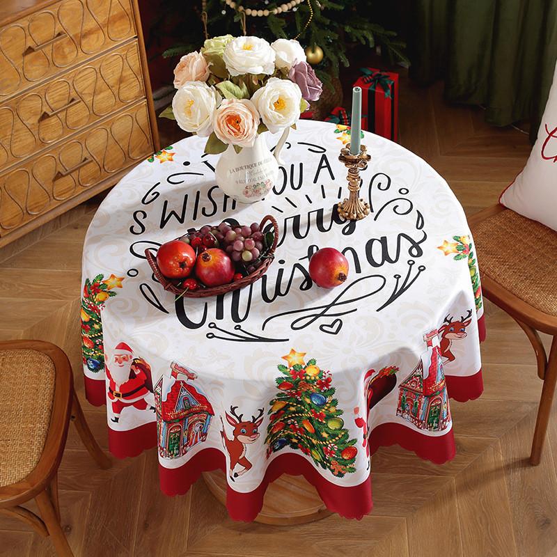 

Elegant Round Table Cloth With Snowflake Design Perfect For Party Decorations Style P,120cm/47.24in