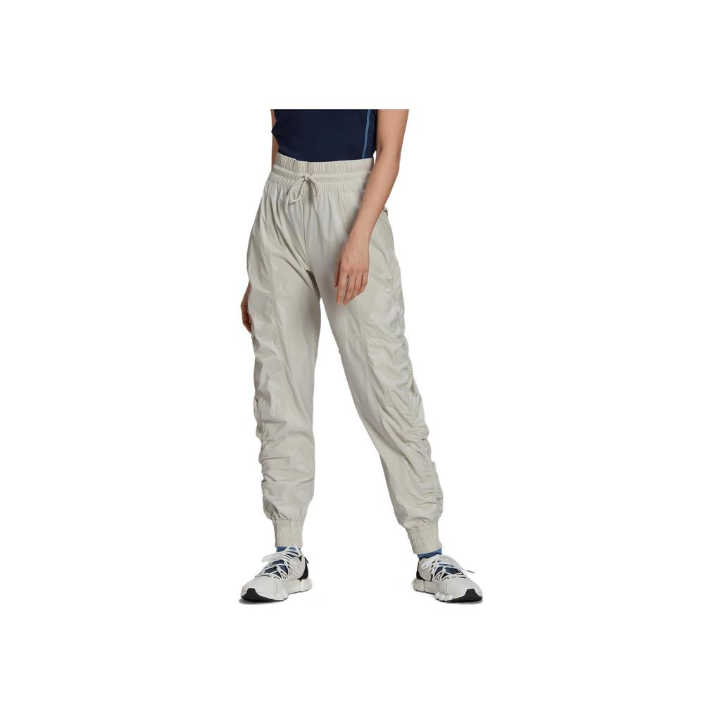 Adidas X Stella McCartney Co-Branded Logo Print Drawstring Joggers Women Bottoms Silver-Gray GQ1213