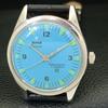HAND-WINDING VINTAGE HMT JANATA INDIAN MENS SKY BLUE COLOR DIAL WATCH A700047-5 R201-a700047