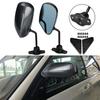 2X F1 Style Carbon Fiber Racing Car Door Side Mirror Blue Lens With Accessories