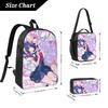 3Pcs Needy Girl Streamer Overload Backpack Set for Boy Girl Pencil Boxes Bookbag Sets with Lunch Box For School Students Daypack
