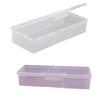 Art Rectangle Plastic Transparent Storage Box Rhinestone Brush Pen Buffer Grinding Files Container Case 19x7.5x3.8cm
