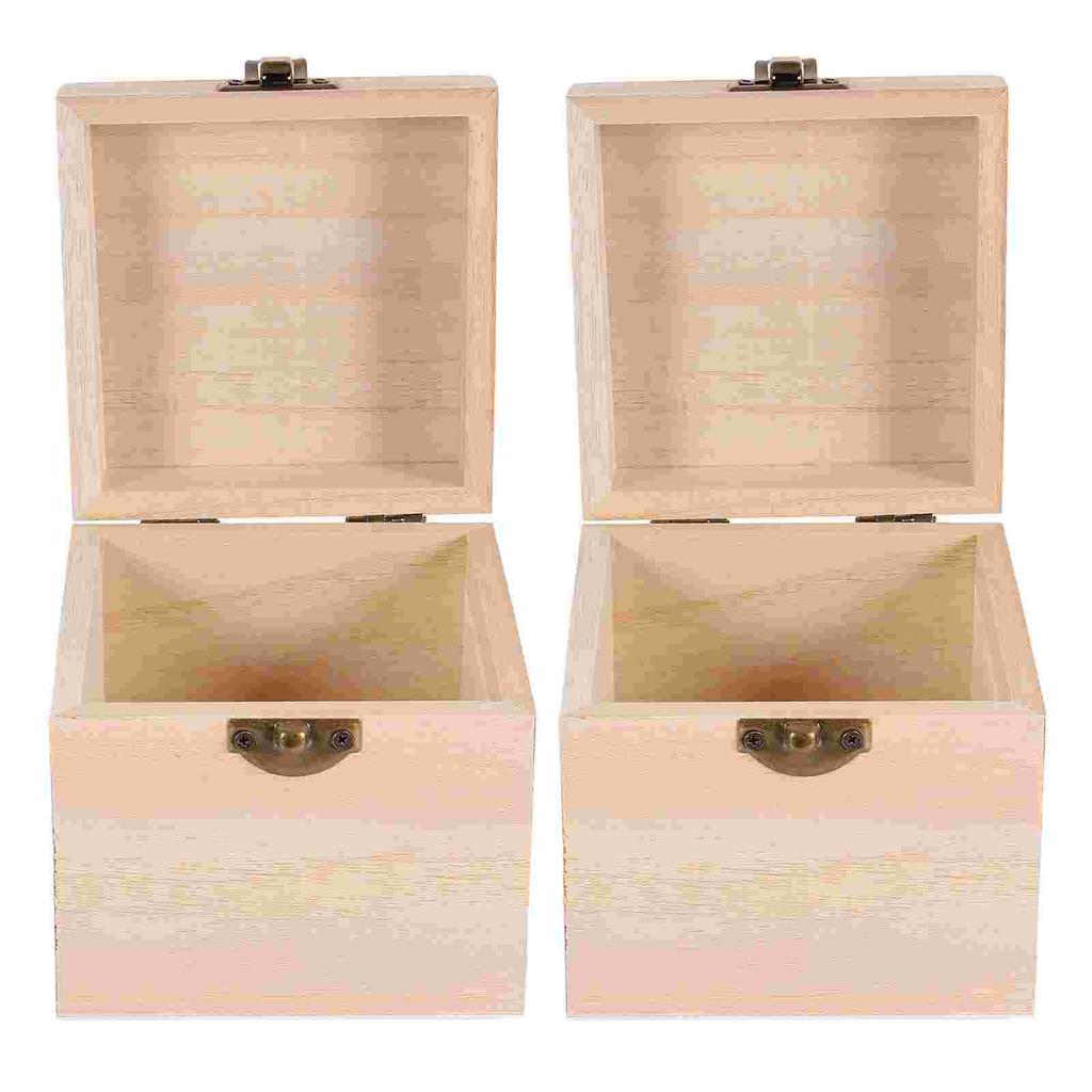 Wooden Storage Box Retro Decor Gift Jewelry Boxes Cord Ring for Packaging Candy Child