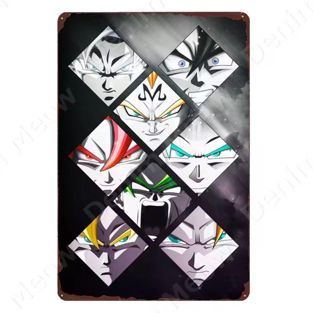 Japanese Anime Heroes Vintage Metal Tin Sign Home Decor 20x30cm