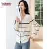 YUZHAOLIN Women's Striped Knit Cardigan