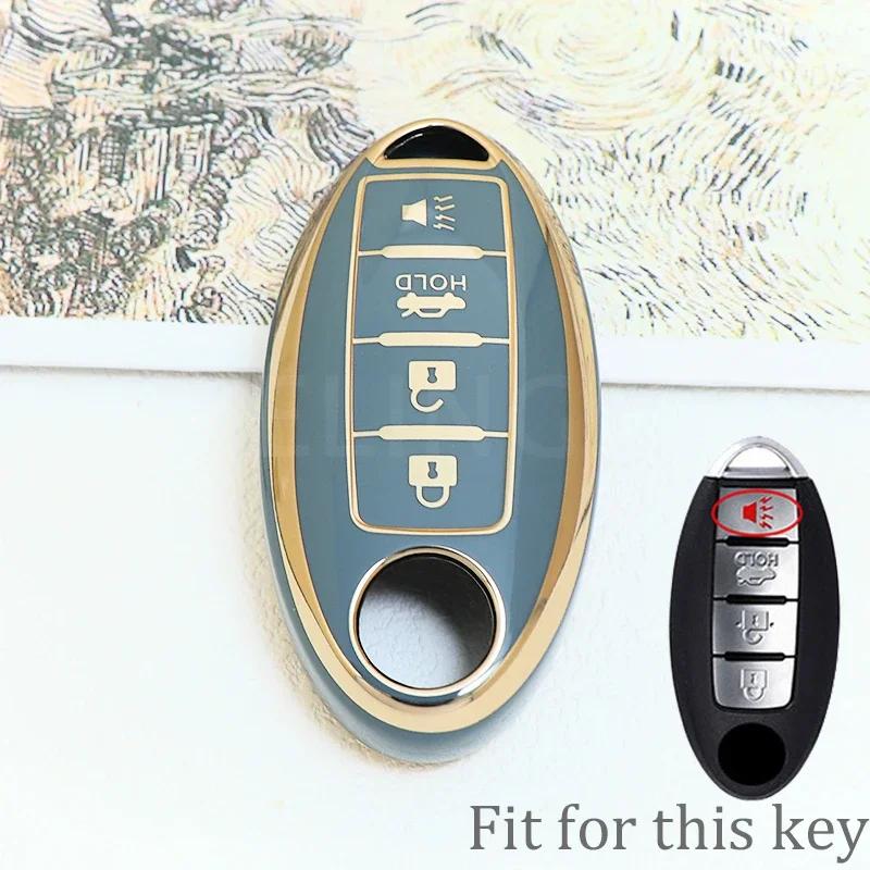 Car 4/5 Buttons Tpu Key Case Cover Shell For Nissan Sentra Leaf Rogue Sunny Versa Patrol X-Trail Qashqai Gt-R Kicks For Infiniti