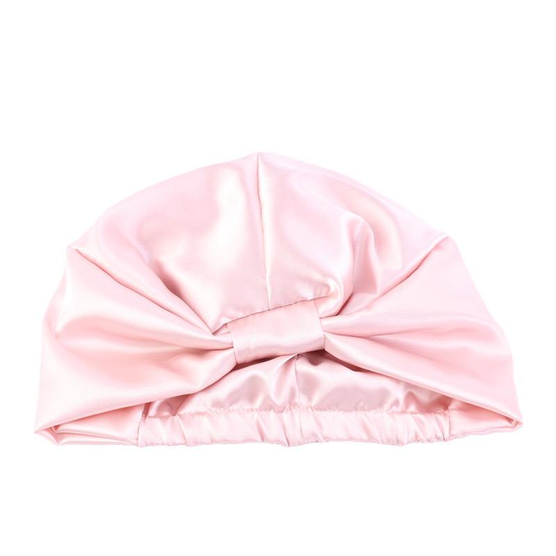 Price Double Layer Cute Style Silk Ladies Hair Turban Custom Bonnets Silk logo 100% Mulberry Silk Bonnet