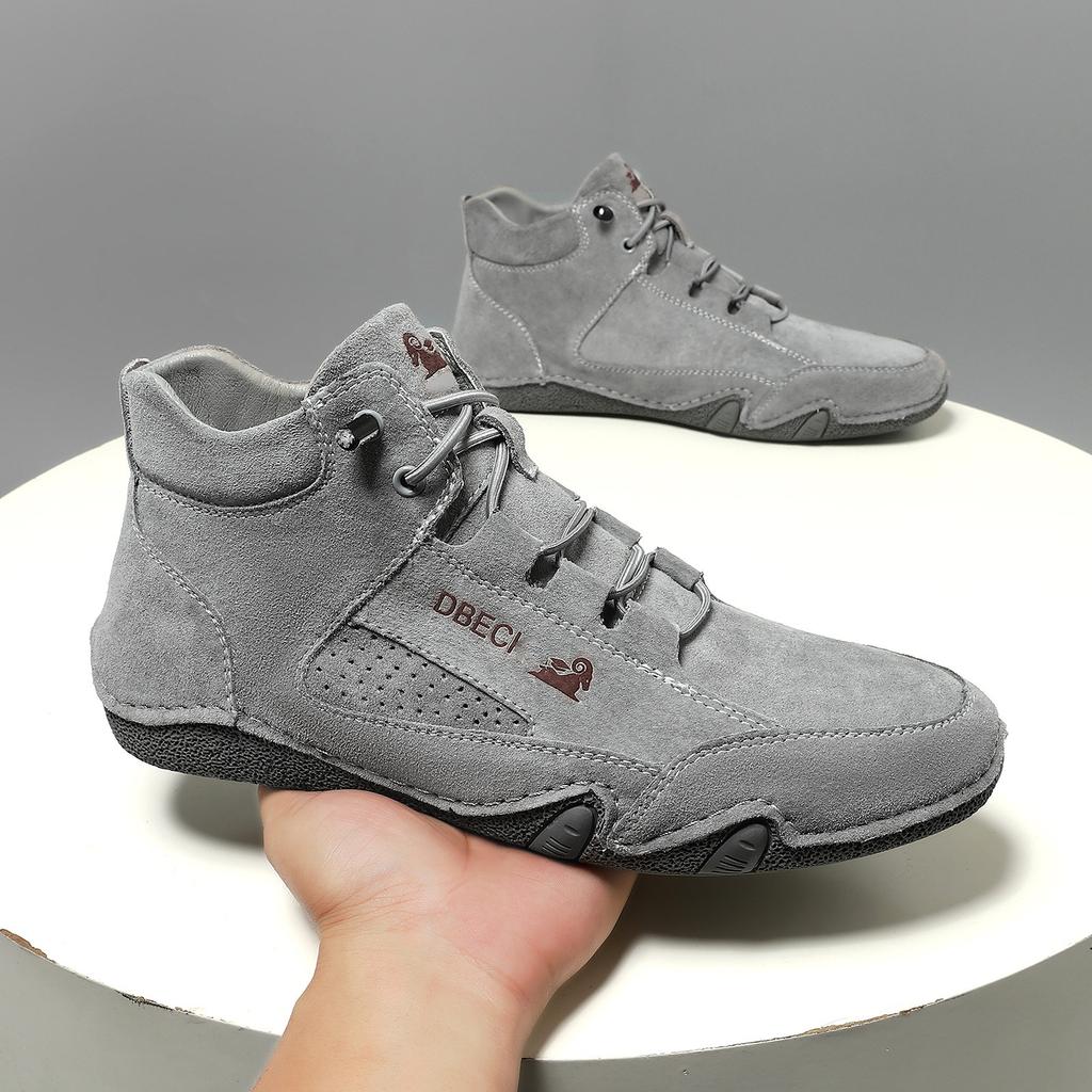 Popular Independent Station High Top Fleece Warm Men's Shoes Men's Casual Shoes Cotton Shoes Top Martin Boots Men's