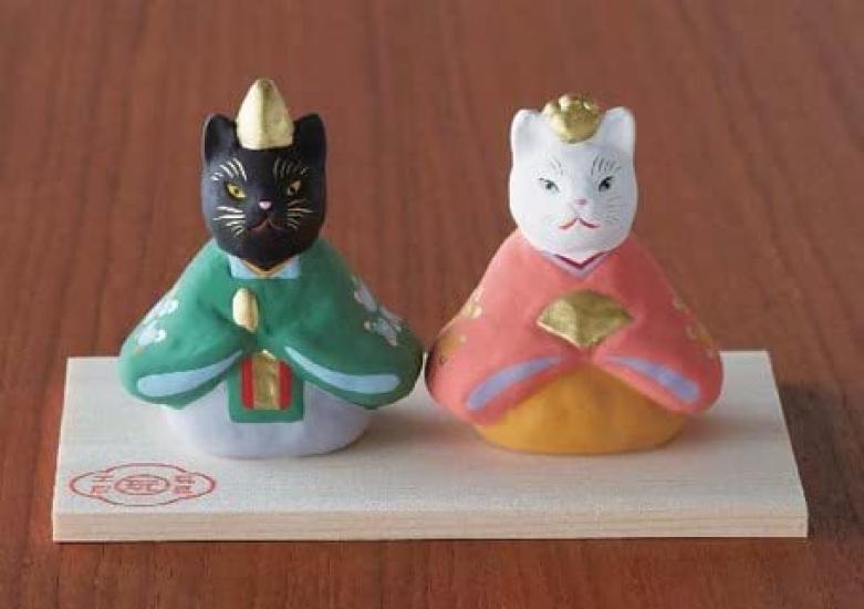 Muñeca Hina de Seto Togeisha Juguete Hina Muñeca Hina Día de la Muñeca Hina "Nekoza (Tachibana)""" Taller, Gato, Muñeca, Muñeca, Festival, Decoración, Cerámica, Porcelana,"""