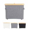 Toilet Paper Storage Basket with Lid Handle Foldable Standing Easy Assembly Toilet Paper Container B