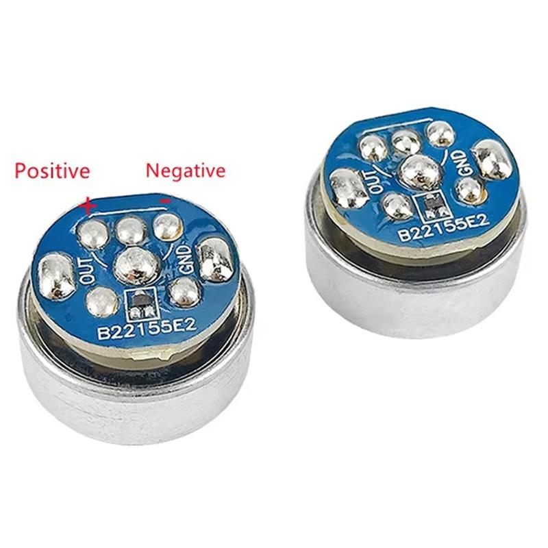 GROCE-Unidirectional Mic 16Mm Electret Condenser Microphone 2Pcs With Circuit Board For Audio For Web Celebrity Anchor