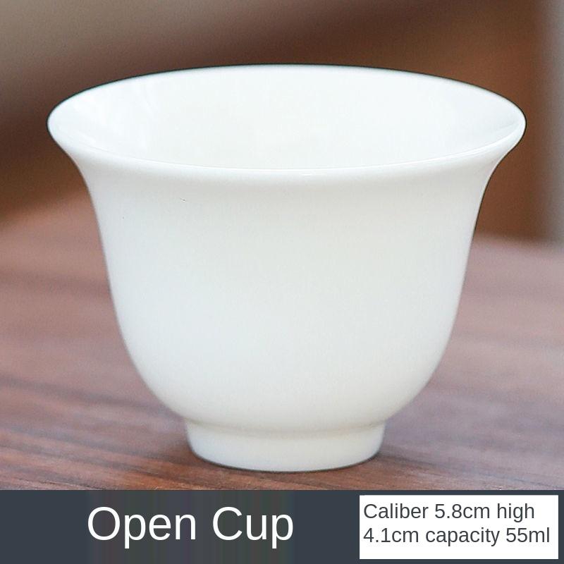 Skopový tuk Jade bílý porcelánový čajový šálek Čínský čajový set kung-fu Keramický mistrovský šálek obrys ve zlatém šálku pro domácnost voda