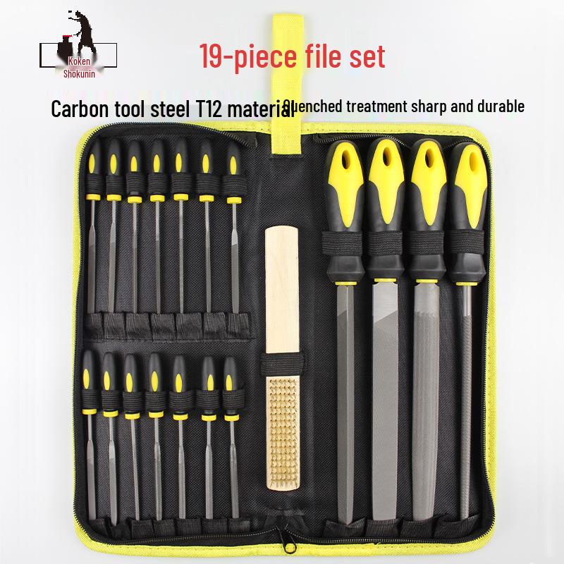 17-teiliges Feilenset mit Oxford-Werkzeugtasche für Schlosser und Schreiner