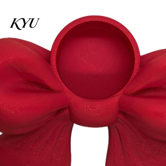 Soft Furnishing Accent Ornament 3D Printed Bow Candle Holder, Decorative Candlestick Stand for Scented Candles Chic Gift Birthday Anniversary
