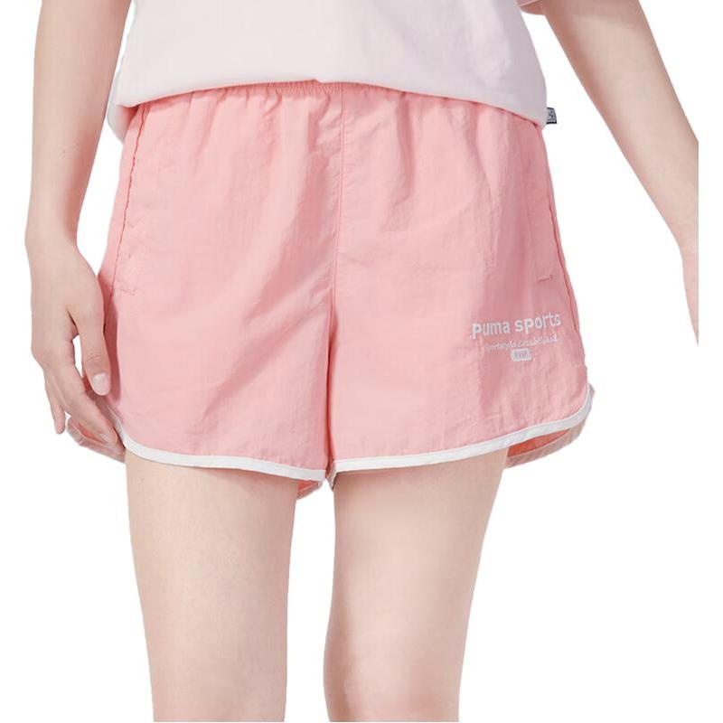 Puma Letter Embroidery Breathable Casual Shorts Women Shorts Pink 623477-63