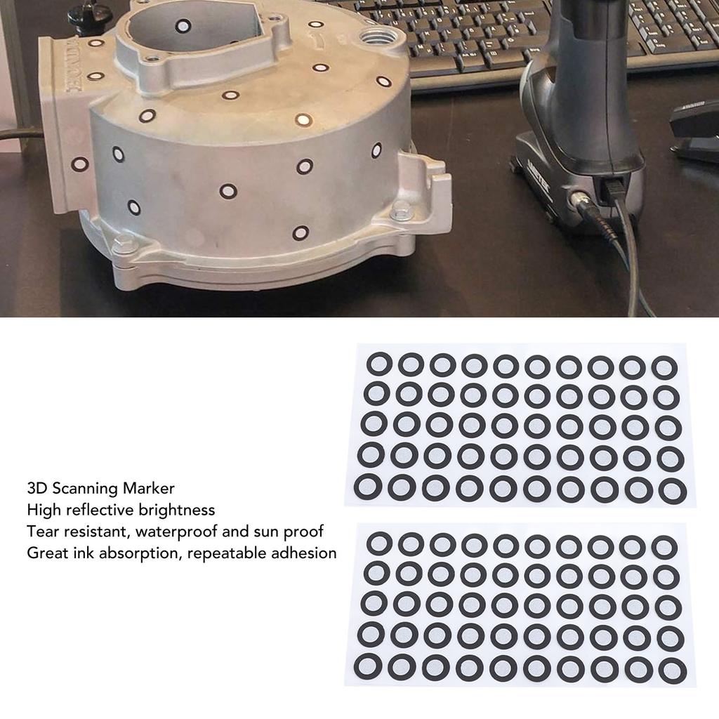 Positioning Target 3D Scanning Marker 6mm ID 10mm OD High Reflection Brightness Waterproof for Motion Information Collection