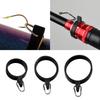 10Pcs Elastic Fishing Rod Hook Keeper Fish Poles Rubber Rings Metal Holder Fishing Rod Hook Keeper Baits Tool Accessory