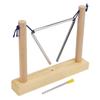 Hand Percussion Triangle Musical Instrument with Pine Frame for Performance Playing