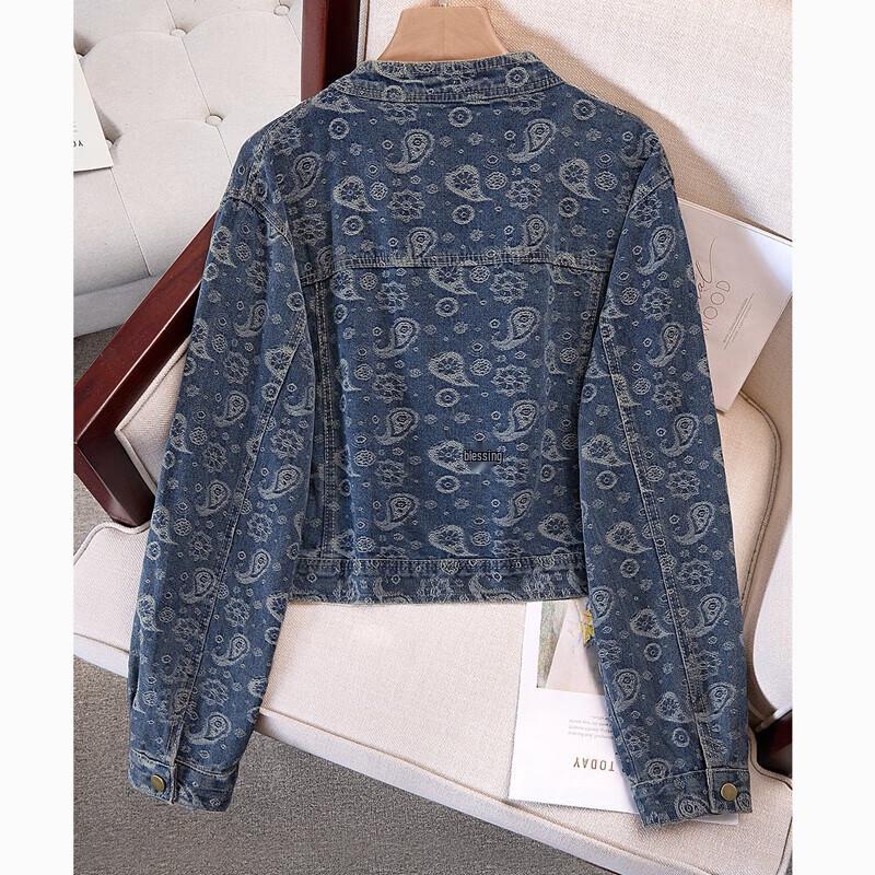 Damjacka i retro tvättad lös passform