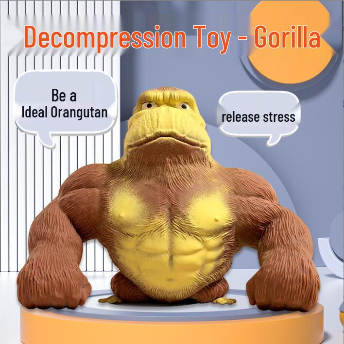 Kreatives Gorilla Stressspielzeug: Mehrfarbige Stretch- & Quetsch-Sandkunst