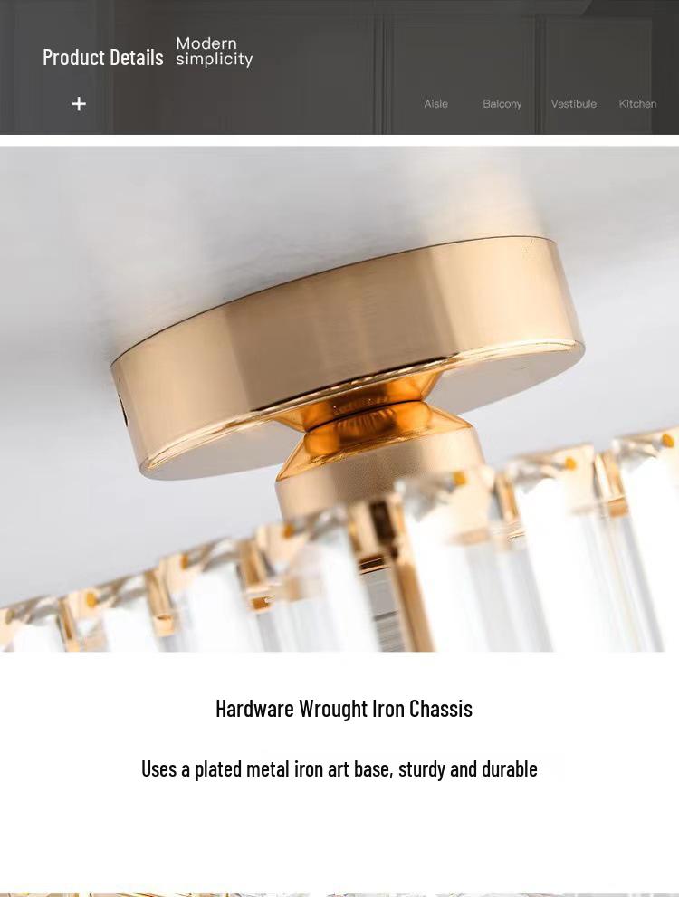 Luxury Crystal Ceiling Light for Nordic Room, Hallway, Entrance, Balcony, or Dining Room - Round/Square Luminaire.