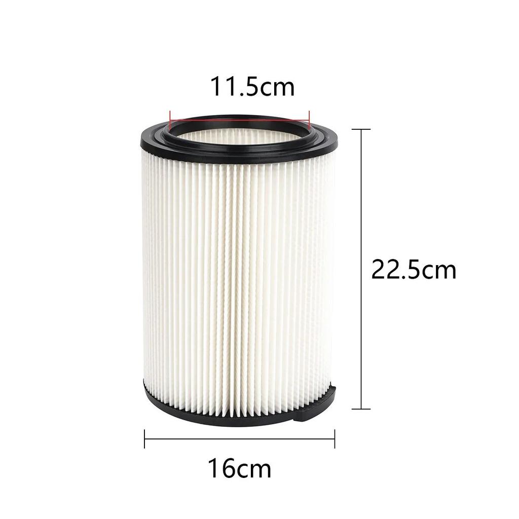 Washable Filter for Wet/Dry Vac with Corrugated Surface for Ridgid VF4000 WD5500, WD0671 Vacuum Cleaners. Vacuum Accessories.